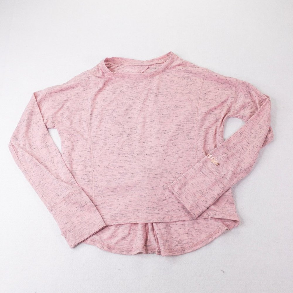 Justice Active Womens Shirt Pink Gray 12 Open Tied Back Casual Outdoor Comfort